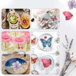 35Pcs Dried Flowers & 40Pcs Butterflies for Resin
