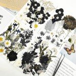 84Pcs Black Dried Flowers for Resin Art