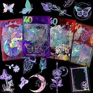 Holographic Glitter Stickers Set – 160 Pcs