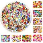 1000 Mini Colorful Nail Art Slice Charms