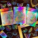 300 PCS Holographic DIY Resin Art Stickers