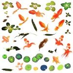 3D Koi Fish Resin Stickers for Art Projects