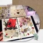 36 Sheets of Natural Flower Stickers for Crafting