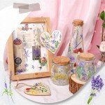 36 Sheets of Natural Flower Stickers for Crafting