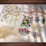 36 Sheets of Natural Flower Stickers for Crafting