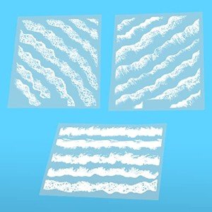 Ocean Waves Resin Stickers for Crafts and Decor