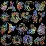 80 Large Holographic Resin Art Stickers Set