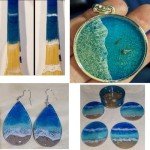 Ocean Waves Resin Stickers for Crafts and Decor