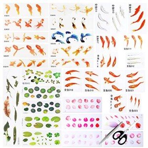 36 PCS Transparent Resin Stickers Kit with Tools