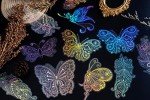 80 Large Holographic Resin Art Stickers Set