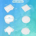 18-Piece Resin Coaster Mold Set with Storage Box