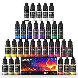 Vibrant Alcohol Ink Set - 30 Colors for Art