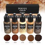 Pixiss Brown Alcohol Ink Set - 5 Vibrant Shades
