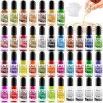 40 Bottle Vivid Alcohol Ink Set for Resin Art