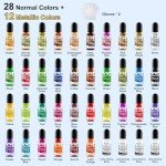 40 Bottle Vivid Alcohol Ink Set for Resin Art