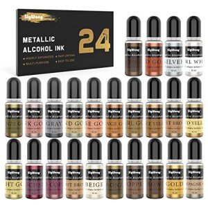 Metallic Alcohol Ink Set - 24 Shimmer Colors