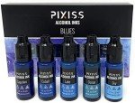 Pixiss Blue Alcohol Ink Set - 5 Vibrant Shades