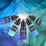 Pixiss Blue Alcohol Ink Set - 5 Vibrant Shades