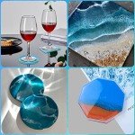 18-Piece Resin Coaster Mold Set with Storage Box