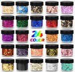 24 Color Metallic Gold Leaf Flakes for Resin Art