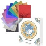 12 Color Gold Leaf Sheets for DIY Art Projects