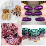 24 Color Metallic Gold Leaf Flakes for Resin Art