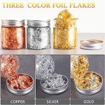 SATOHA Metallic Gold Foil Flakes Set - 3 Colors