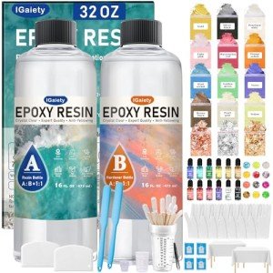 IGaiety 32 OZ Crystal Clear Epoxy Resin Kit