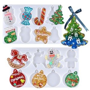 Large Christmas Silicone Resin Molds - 16 Cavities