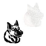 German Shepherd Resin Mold for Wall Decor