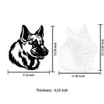 German Shepherd Resin Mold for Wall Decor