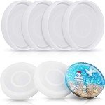 DIY Round Silicone Coaster Molds - 6 Pieces