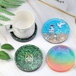 DIY Round Silicone Coaster Molds - 6 Pieces