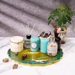 Round Resin Art Tray with Irregular Edges