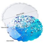 Round Resin Art Tray with Irregular Edges