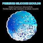 Round Resin Art Tray with Irregular Edges