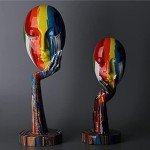 Colorful Abstract Resin Thinker Statue Sculpture