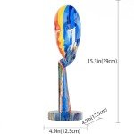 Colorful Abstract Resin Thinker Statue Sculpture