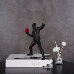 Flower Thrower Resin Sculpture for Home Decor