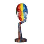 Colorful Abstract Resin Thinker Statue Sculpture