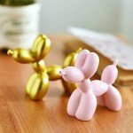 Pink Balloon Dog Mini Resin Art Statue