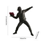 Banksy Flower Thrower Resin Art Sculpture Decor