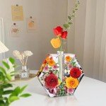 Large Hexagon Silicone Resin Molds Set with Tubes