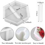 Large Hexagon Silicone Resin Molds Set with Tubes
