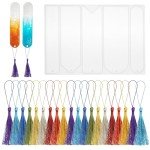 Silicone Resin Bookmark Molds with Colorful Tassels