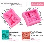 2PCS 3D Fairy Flower Silicone Molds for Crafts