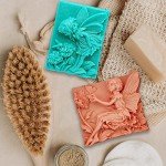 2PCS 3D Fairy Flower Silicone Molds for Crafts