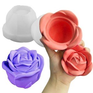 3D Rose Box Mold with Lid – Resin Craft