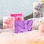 2PCS 3D Fairy Flower Silicone Molds for Crafts