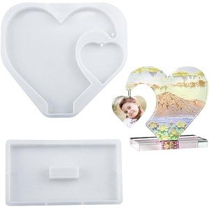 Large Heart Resin Photo Frame Mold